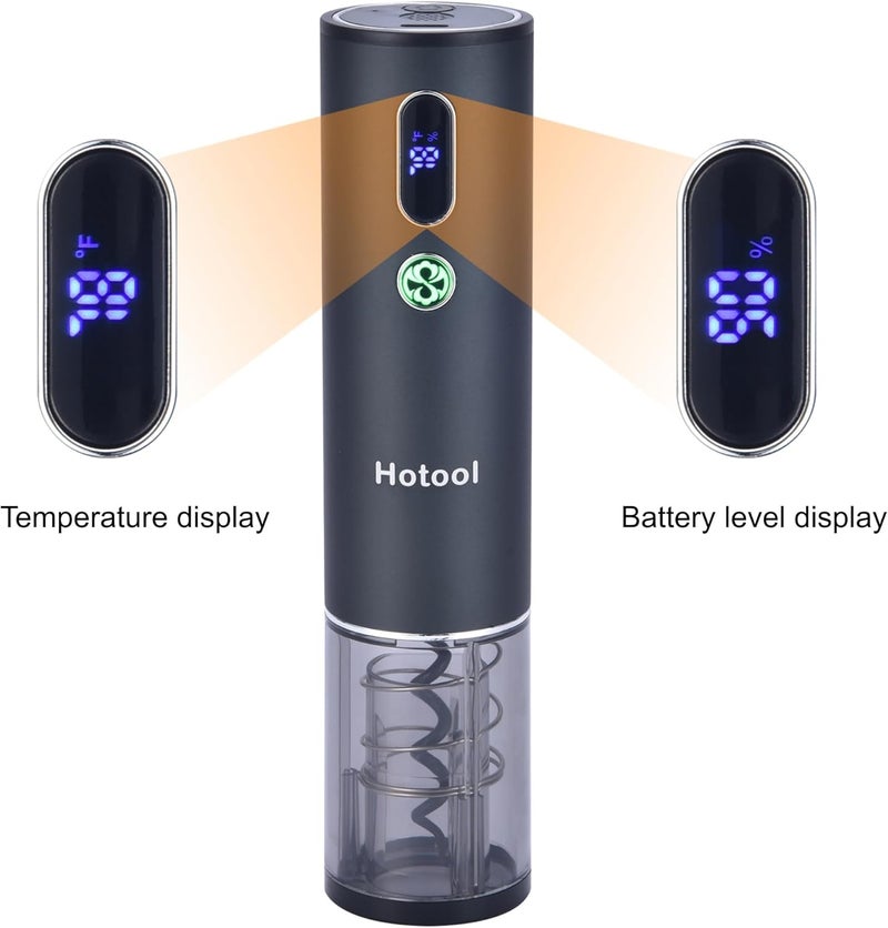 HOWTOOL Electric Wine Opener Gift Set -USB Rechargeable Wine Bottle Opener with Foil Cutter, Wine Aerator, Wine Stoppers -Automatic Corkscrew Wine Opener for Easy Cork Removal - Image 4